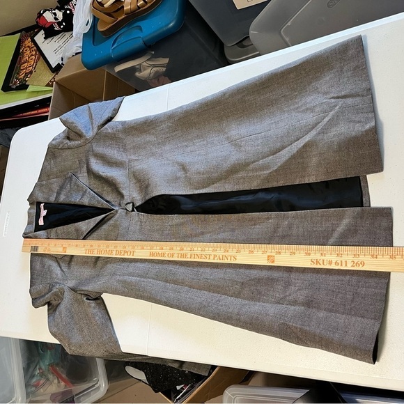 Philip DiCaprio Single Button Longline Blazer Gray Wool Silk Women’s 4 - Picture 5 of 7